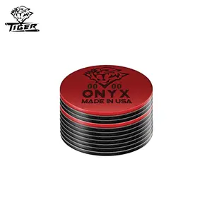 TIGER Laminated Billiard Cue Tips - Chrome Cowhide Material, Laminated Layers, Multiple Types for Enhanced Control & Spin in Billiards, Snooker