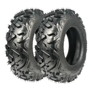 25x8-12 ATV Tires 6PR All Terrain Off-Road Tires for ATV UTV, Tubeless Trail Mud Sand Gravel Tires, 2-Pack Heavy Duty Off-Roading Tires