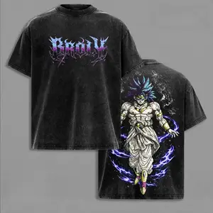 Broly - DBZ Vintage Washed T-Shirt, Relaxed Fit, Heavyweight Cotton, Unisex Streetwear Casual Wear, Legendary Super Saiyan Graphic Tee, Gift for Anime Fans 67 shirt silverfish clothes trend gift  funny graphic tee men’s trendy t-shirts deals