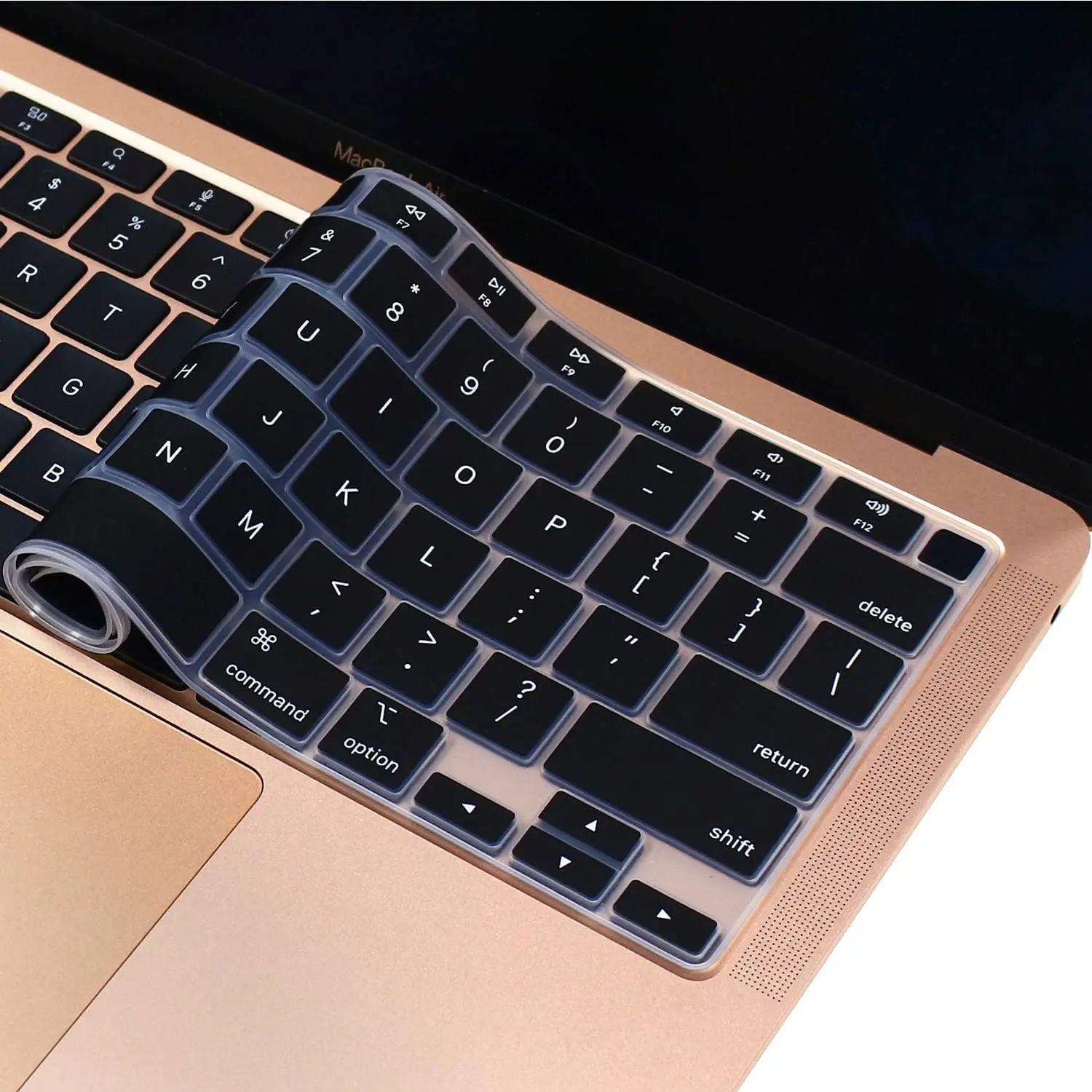 Silicone Keyboard Cover Skin for MacBook Air 13.3 inch A2337 M1 Released in Nov. 2020 US Layout Ultra Thin Protector Cover Skin NOT for 13.6" M4 M3 M2 A2681 A3113 A3240