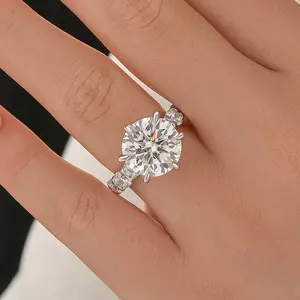 Maxine CZ 6.0ct Round Cut Engagement Ring,5A Cubic Zirconia Women's Ring Jewelry,Promise Ring for Daily,Travel,Proposal,Wedding,Birthday,Anniversary