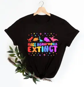 Make homophobia extinct shirt - Unisex Appeal - Multiple Colorways - From Casual to Formal - Size Choices Galore