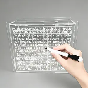 Creative DIY Transparent Acrylic Coin Piggy Bank with Goal Numbers, Perfect for Home Decoration, Ideal Gift for Friends & Family