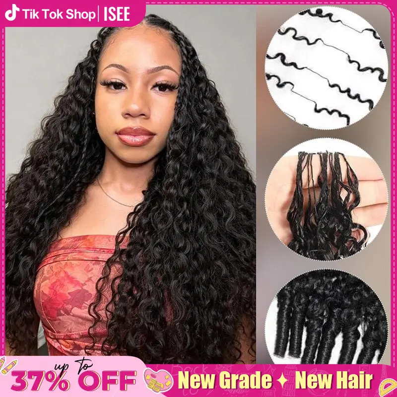 ISEE HAIR Crochet Human Hair Designed for Miracle Knots Pre Burmese Curly Separated 50g/Pack Knotless Boho Braids Vacation Hair Plush Texture  Time Saving Wear Summer Vibe#TikTokShopBackToSchool #SohoChic  summer hairstyles