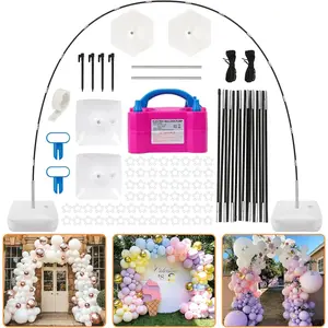 Balloon arch kit and balloon pump 10ft wide adjustable balloon arch stand for floor frame with electric pump bases balloon accessories for birthday party baby shower festival decorations