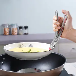 1pc 304 Stainless Steel Heat Resistant Clip, Multi-Functional Silicone Non-Slip Handle Dish Bowl Lifter, Bottle Opener Tool