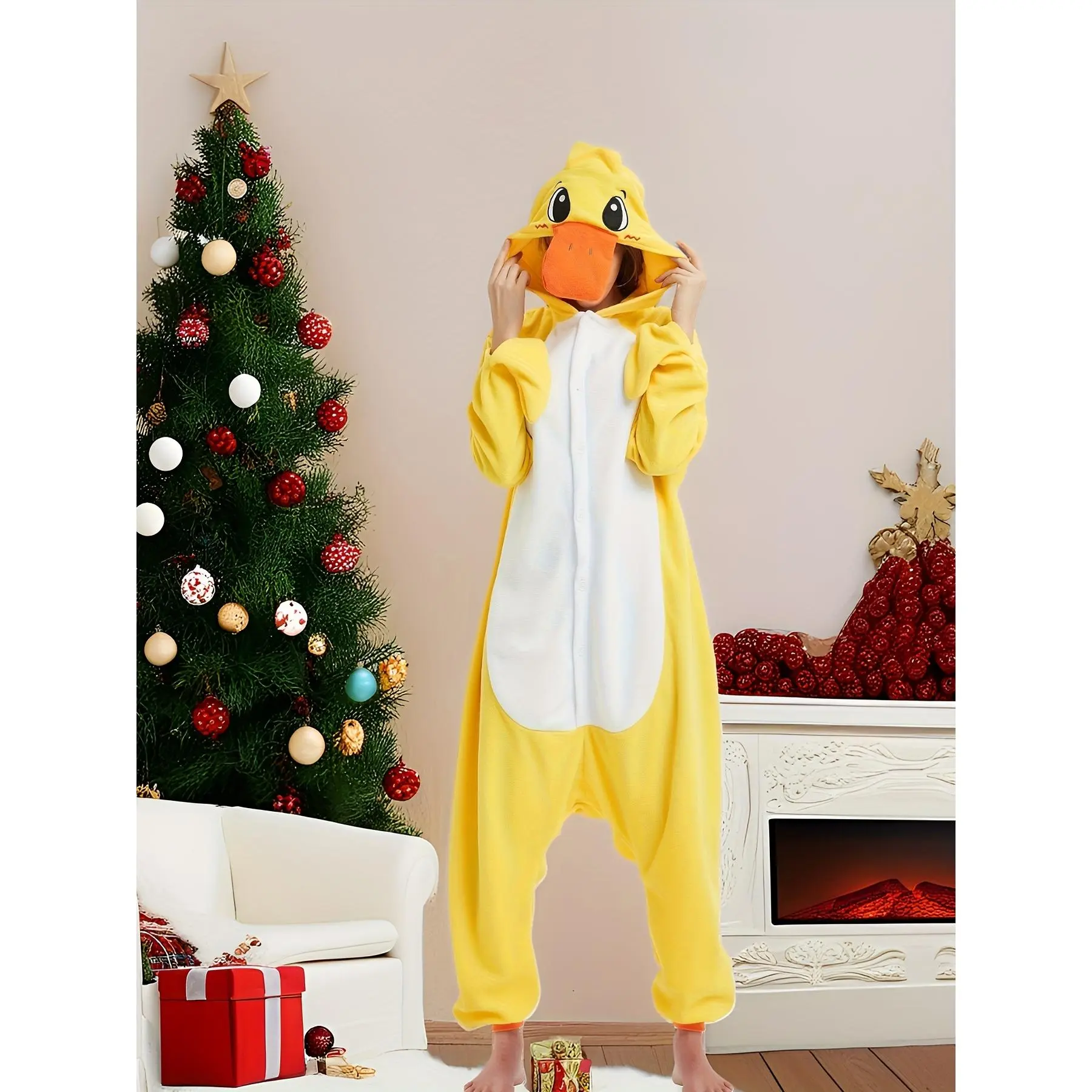 [Adult Halloween Onesie Costume] Christmas Onesie Adult Halloween Onesie Adultonesie Costume Adult Mens Onesies for Adultsadult Onesies for Women Adult Onesie Costume Duck Onesie Adult