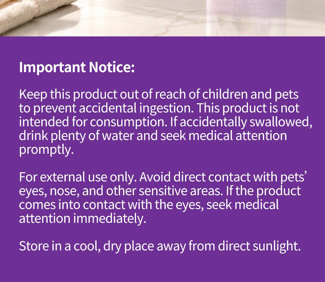 Pet odor eliminator spray product