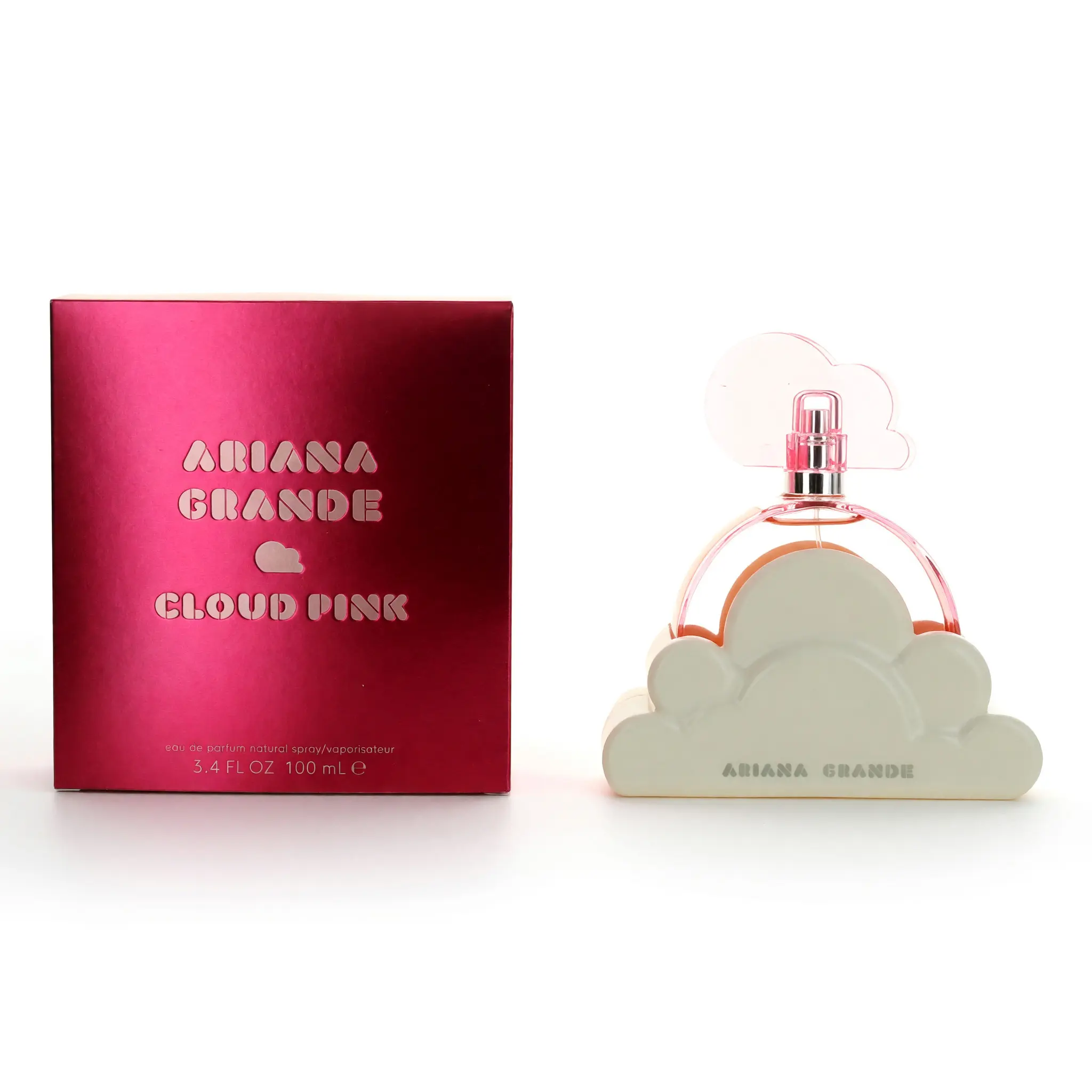 Ariana Grande Cloud Pink Women's EDP Spray Perfume - 3.4 oz Spray Bottle, Fruity Scent with Top Notes Pitahaya, Women Perfumes for Daily Wear
