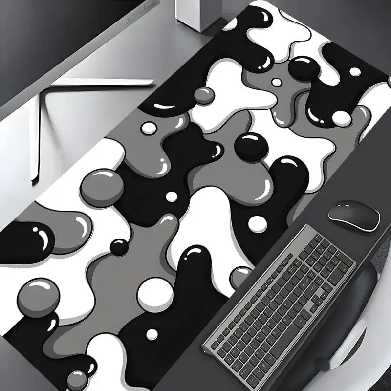 Abstract Drip Gaming Mouse Pad Large 31.5 x 15.75in Keyboard Mousepad for Non-Slip Base Stitched Edge Extended Desk Pad XL Desk Mat