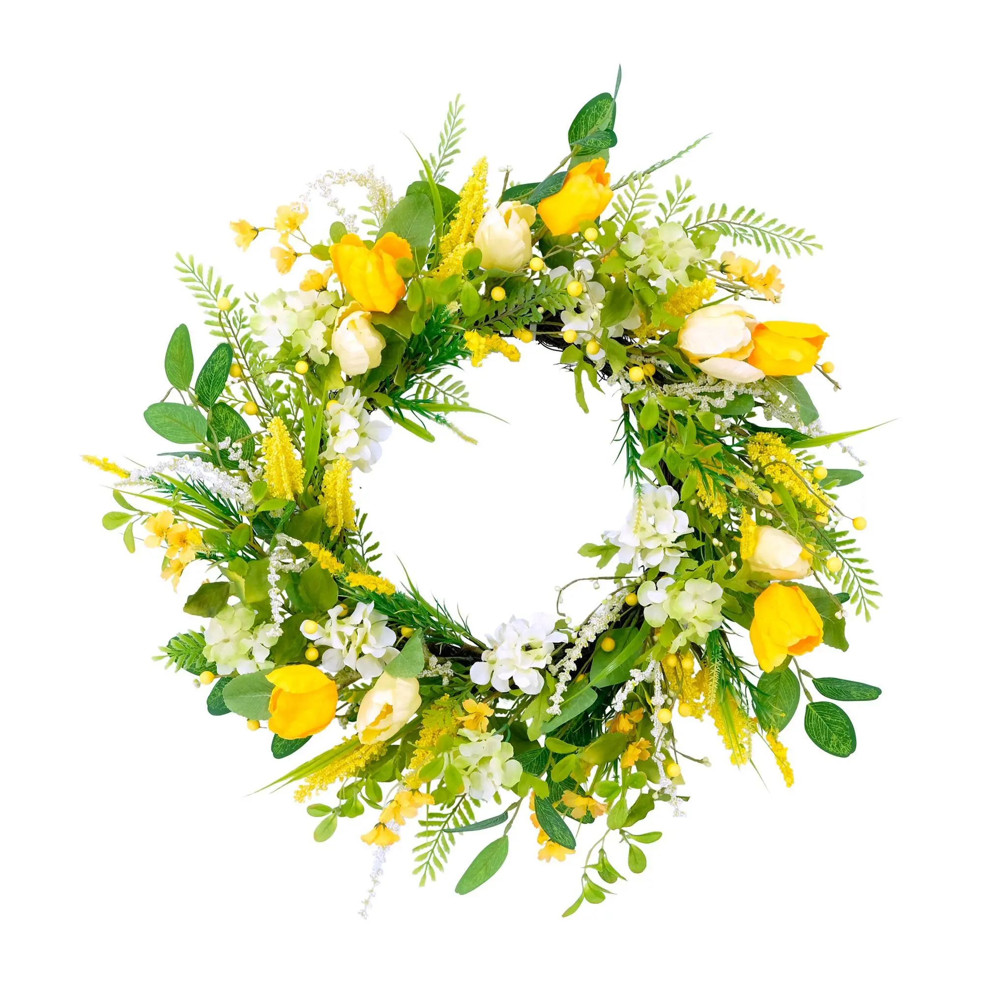 Puleo International 24" Artificial Tulip FloralSpring Door Wr