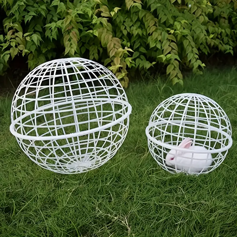 [Durable Chicken Cage] Portable Foldable Durable Plastic Rolling Ball Rotating Chicken and Rabbit Cage | All-Season Dog-Proof and Horse-Proof Design