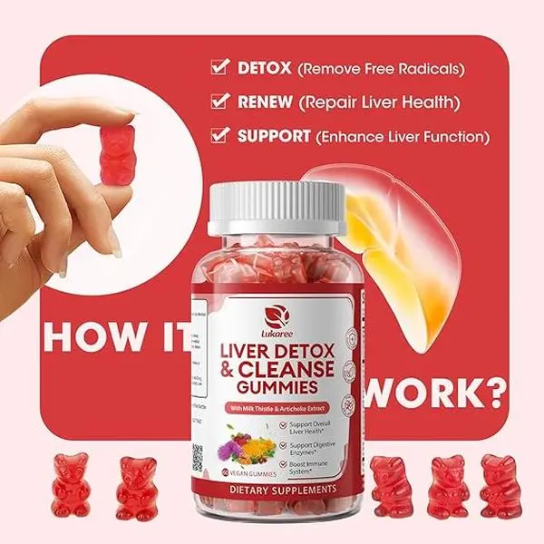 2 Pack Lukaree Liver Cleanse Detox & Repair Gummies | Sugar-Free Milk  Thistle Supplement w/Artichok & L-Glutathione - Ultra-Concentrated  Herbal... - TikTok Shop