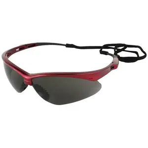 KleenGuard Nemesis Inferno Safety Glasses with Red Frame and Smoke Lens