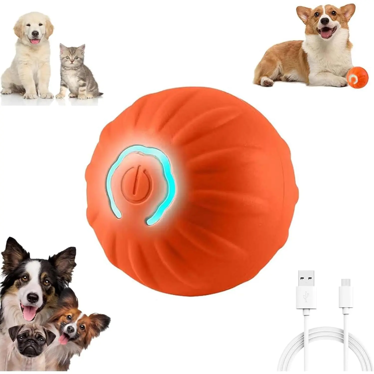Vibrating Shaky Dog Ball - Automatic Moving Toy for Small, Medium, & Large Breeds with LED Glow-Up, Non-Slip Grip, and Interactive Features - TikTok Shop Vibrating Shaky Dog Ball - Automatic Moving Toy for Small, Medium, & Large Breeds with LED Glow-Up, Non-Slip Grip, and Interactive Features - TikTok Shop