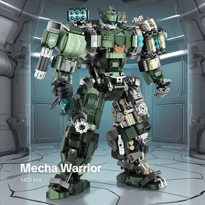 1403 Piece Large Mecha Warrior Building Block Set, Battle Robot Action Model, Adult Assembly Toy, Collectible Edition, Building Kit