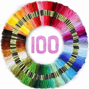 Embroidery Floss Needle Hoop 6 inch & 3.5 inch DIY Tools Set with Scissors & Needle Threader for Sewing Clothes and Embroidery Projects