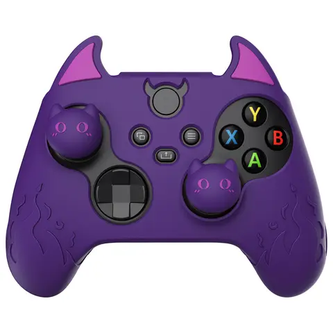 PlayVital Cute Demon Silicone Cover for Xbox Series X/S Controller, Kawaii Anti-Slip Controller Skin Grip Protector for Xbox Core Wireless Controller with Thumb Grip Caps  Gaming Accessories(Halloween Use)
