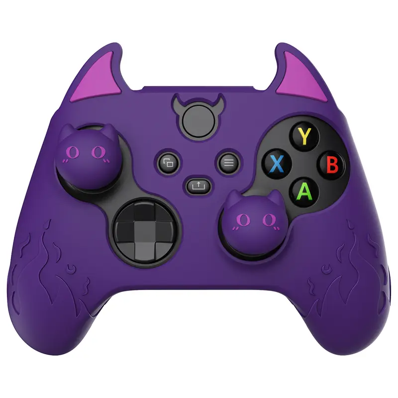 PlayVital Cute Demon Silicone Cover for Xbox Series X/S Controller, Kawaii Anti-Slip Controller Skin Grip Protector for Xbox Core Wireless Controller with Thumb Grip Caps Gaming Accessories(Halloween Use)