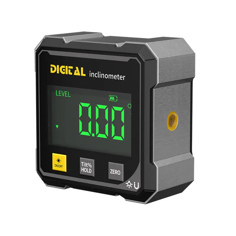 4-Side Magnetic Digital Angle Gauge Cube Inclinometer - Rechargeable, Backlit LCD Display, Precision Measure Tool for Woodworking, Table Saw, Miter Protractor (Tools and Gadgets)