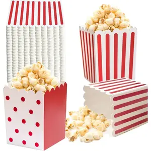 100 PK Mini Popcorn Boxes Bulk Paper Popcorn Bowl Containers Holders for Party, Movie Night Decorations