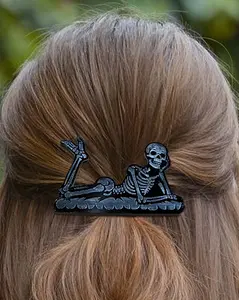 Skeleton Hair Clip | Goth Hair Accessory | Spooky Hair Barrette | Halloween Hair Clip | Alternative Style