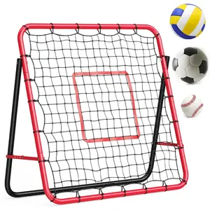 4x4Ft  Adjustable Sport Rebounder Net for Soccer, Baseball, Volleyball and Softball, for Passing, Throwing, and Ball Control, Portable for Improve Sport Training Skills for Backyard