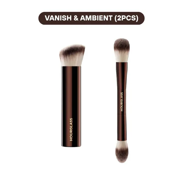HOURGLASS Vanish & Ambient Lighting 2 pcs Seamless Finish Foundation Brush for Smooth Application