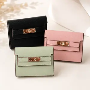 Women's Fashion Leather Wallet Card Holder Organizer - Small Ladies Purse with Change Pouch