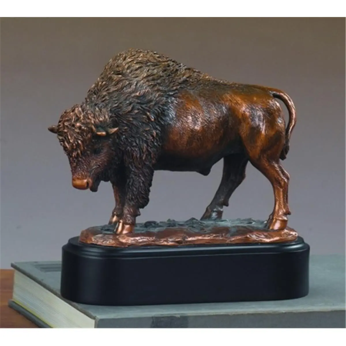 Marian Imports F53202 Buffalo Bronze Plated Resin Sculpture