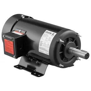 VEVOR 5 HP Electric Motor, 1725RPM Air Compressor Motor, CW/CCW Rotation, 1.125 inch Shaft Diameter, 2.75inch Shaft Length, 20.7N.m Torque, Three-Phase, TEFC Cooling, 230V/460V, 184T Frame