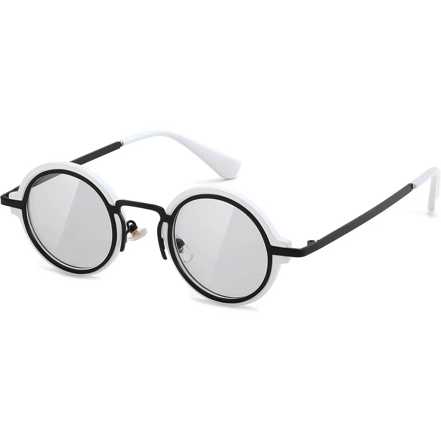 EyeconicFinds Retro Small Round Sunglasses for Men Women Classic Vintage Hippie Circle Style UV Protection B0208
