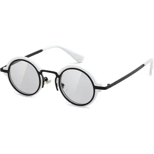 EyeconicFinds Retro Small Round Sunglasses for Men Women Classic Vintage Hippie Circle Style UV Protection B0208