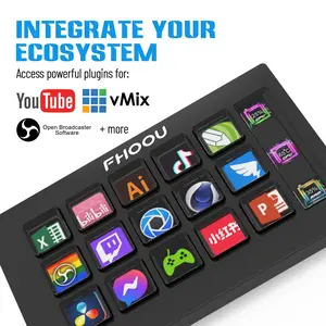 Mirabox 293s Streamdeck Visual Display 15 Keys Mini Keyboard Lcd Button Living Controller Button For Win/Macos Custom Desktop Decoration