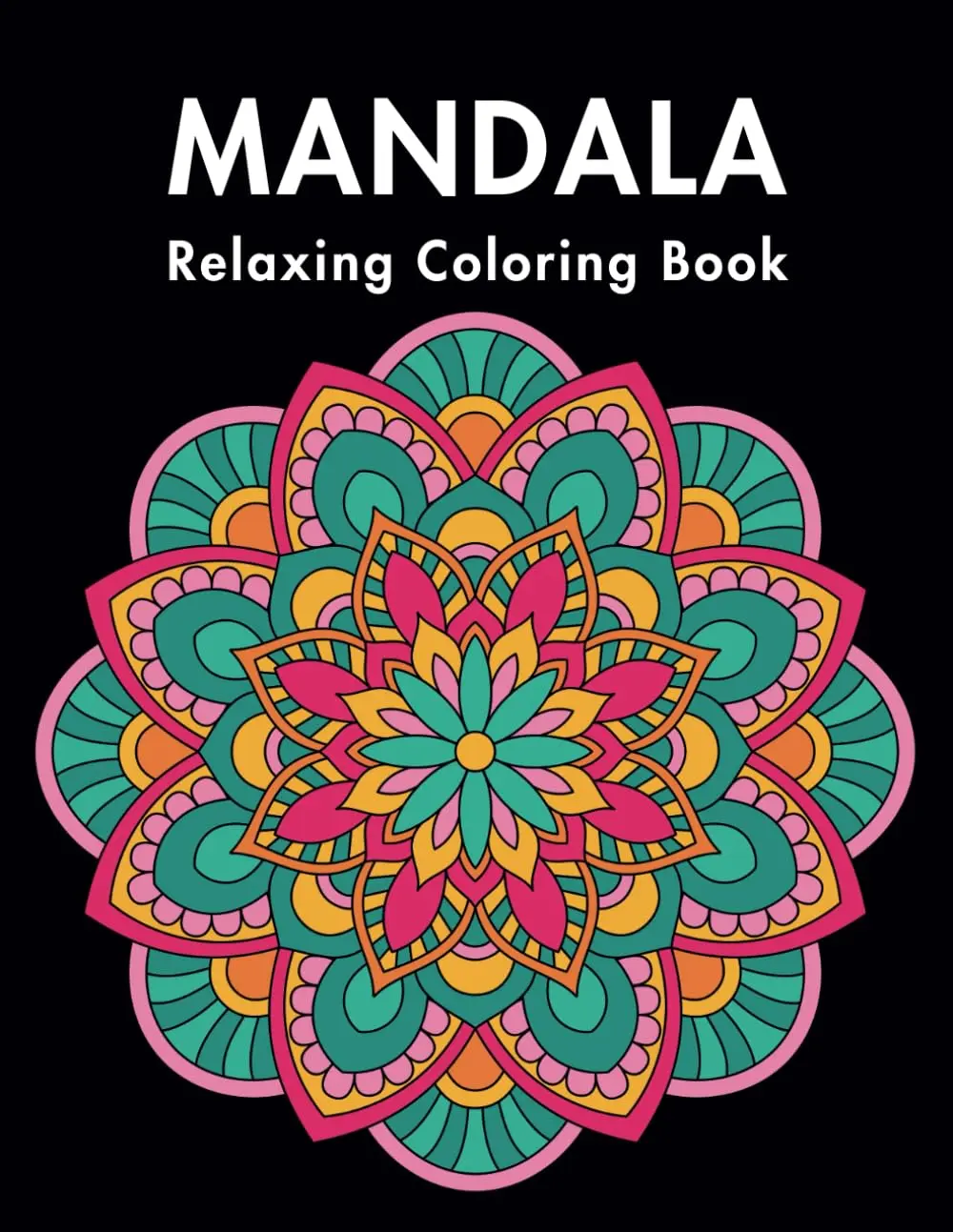 50 Mandalas: Coloring Book with Relaxing Designs for Kids or Adults, Paperback