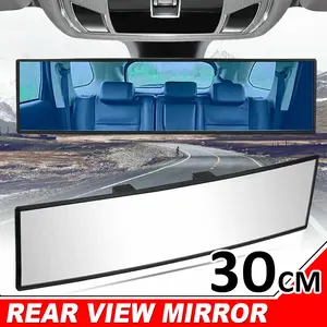 Universal 300mm Wide Angle Rearview Mirror - Clip-On Convex Mirror for General Motors Vehicles, HD Transparent Glass, Anti-Glare & Vibration-Free