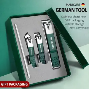 Stainless Steel Nail Tool Set - Complete Manicure & Pedicure Kit with Nail Clippers, File & Nippers for