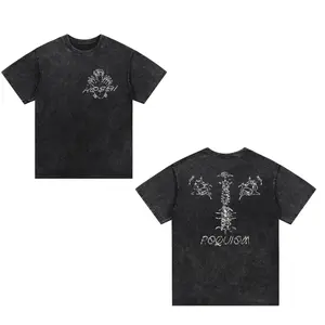 Keshi Requiem Graphic Tee – Washed Cotton Streetwear T-Shirt, Oversized Fit, Vintage Grunge Style Fabric Menswear