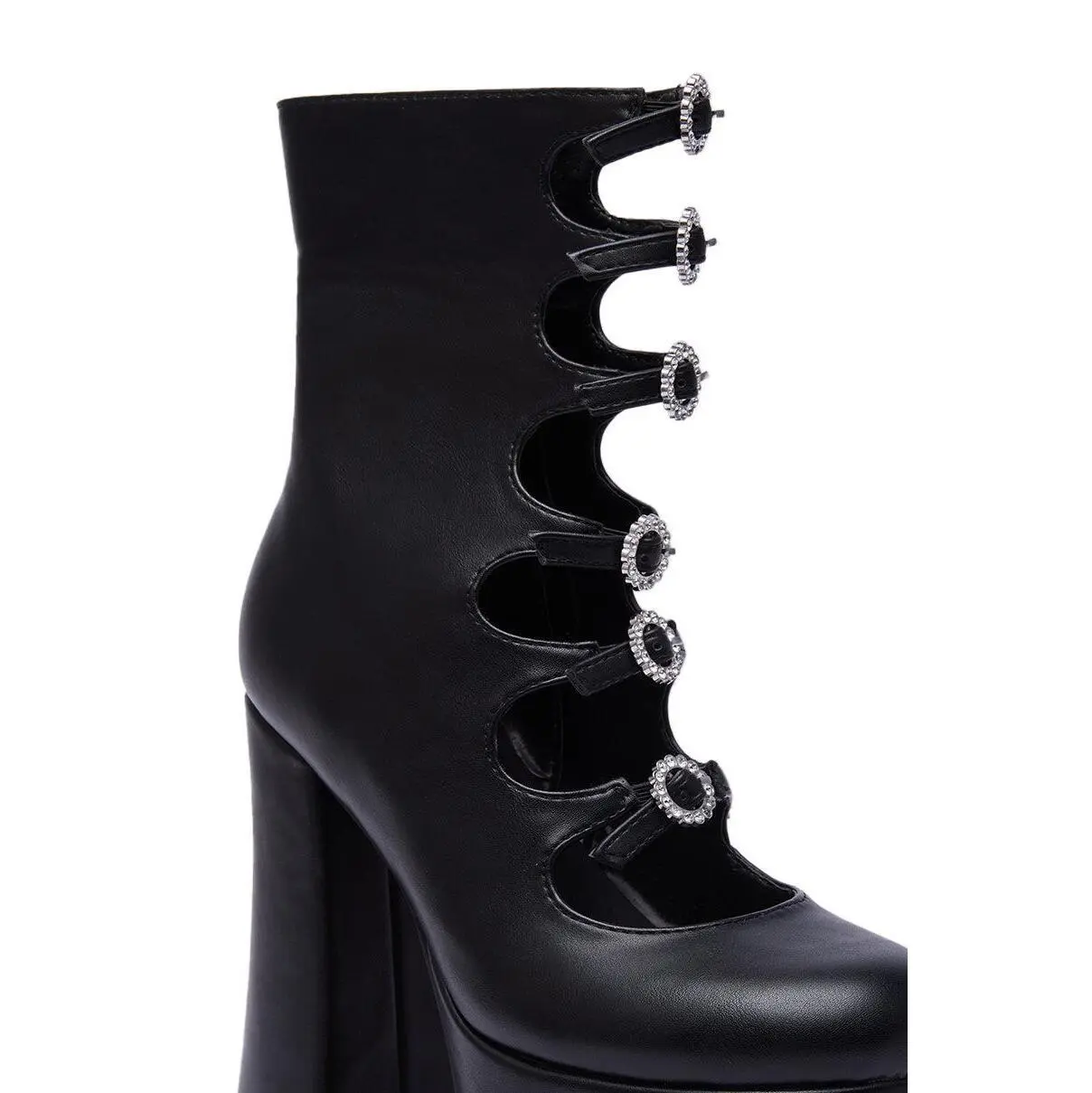 AZALEA WANG OMLEE BLACK ULTRA HIGH PLATFORM BOOTIE - TikTok Shop