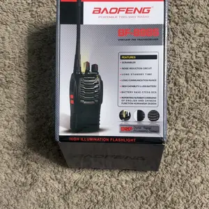 Baofeng 4Pcs BF 888S Walkie Talkie UHF 400 470MHz Long Range Two Way Ham Radios Transceiver for Hunting Hotel