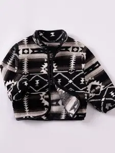 1pcsWinter New Fashion Boys' Cardigan Jacket, Casual Comfy Jacket, Stylish Versatile Top for Kids, Trendy Warm Outerwear, Clothing