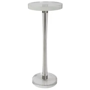 Uttermost Pria Crystal Drink Table – Elegant Iron & Crystal Accent