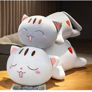Cute Cat Design Stuffed Toy, Soft & Cute Plush Toy, Lovely Animal Pillow, Soft Cuddly Gift, Perfect Birthday & Holiday Gift for Kids & Family Members