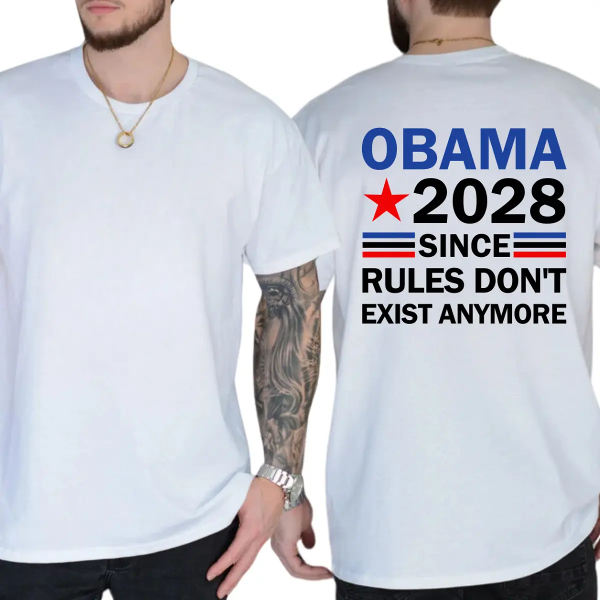 Obama 2028 T-shirt, Unisex Graphic Tees, Pro Obama Shirt, Political Shirt, Casual Wear, Comfy Cotton