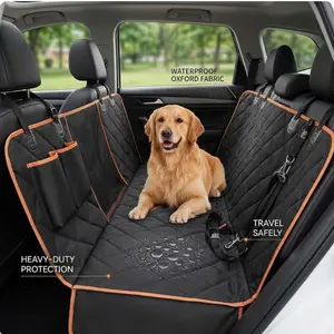 Ultimate Protection Dog Car Seat Cover: Extra Thick 600D Oxford Cloth, Waterproof & Dirt-Proof Pet Hammock for Backseat, Durable Scuff Protector for Large & Small Dogs, Waterproof Seat Covers
