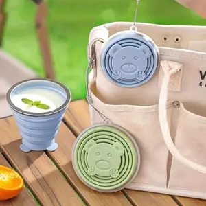 Collapsible Water Cup for Portable Outdoor Camping And Travel, a -Grade Silicone Compressed Cup for Rinsing And Brushing Teeth