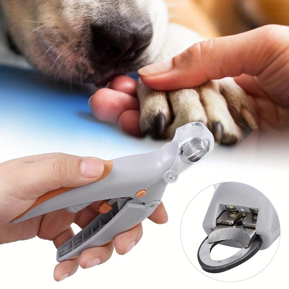 4-in-1 All-in-One Pet Grooming Tool: LED Nail Clipper, Quiet Nail Catcher, Sharp Blade, Nail File & Safety Guard for Stress-Free Trimming Electric Dual-Purpose Set Silent Ultra-Quiet Trimmer,Contains safety insulating card