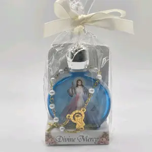 Divine Mercy Holy Water Bottle w/one decade Rosary