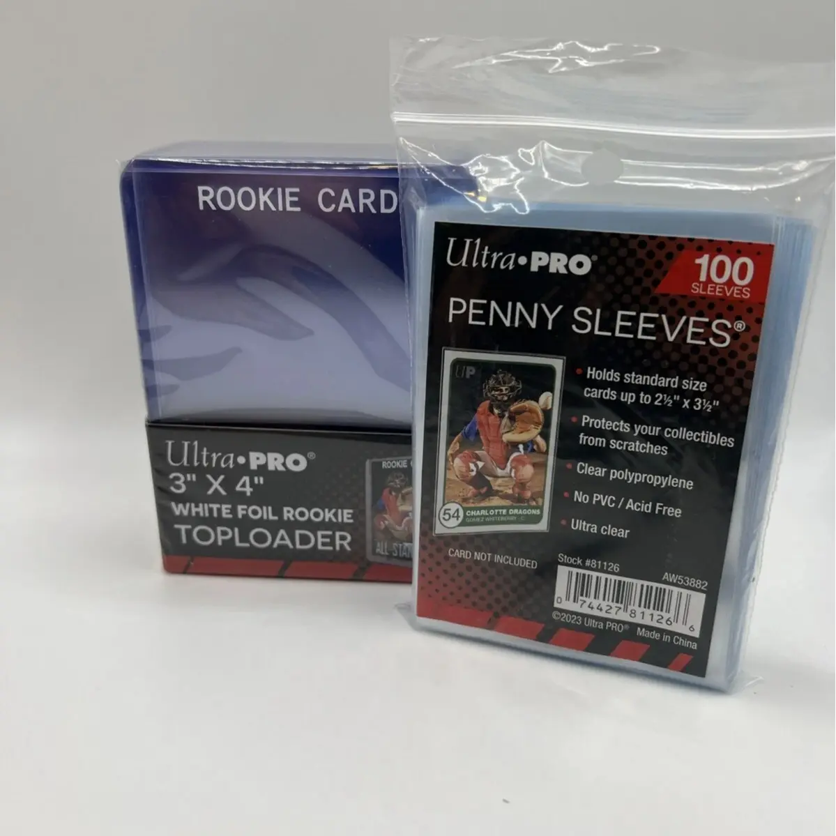 Ultra Pro 3X4 WHITE Rookie 35pt Toploaders 1 Pack of 25 AND 100 SLEEVES -  TikTok Shop
