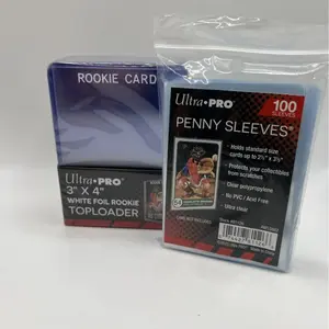 Ultra Pro 3X4 WHITE Rookie 35pt Toploaders 1 Pack of 25 AND 100 SLEEVES
